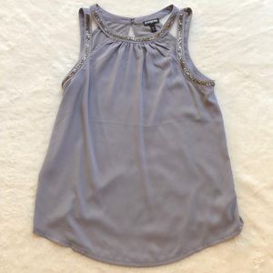 Express Gray / Silver Sleeveless Top